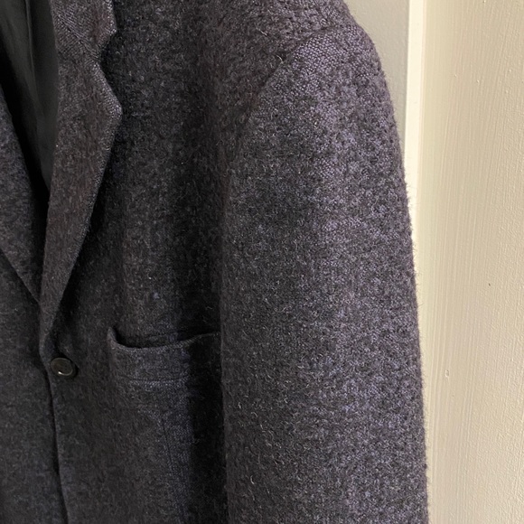 Vintage Versace Blazer Wool & Cotton Black and Dark Blue Made in Italy - Picture 9 of 10